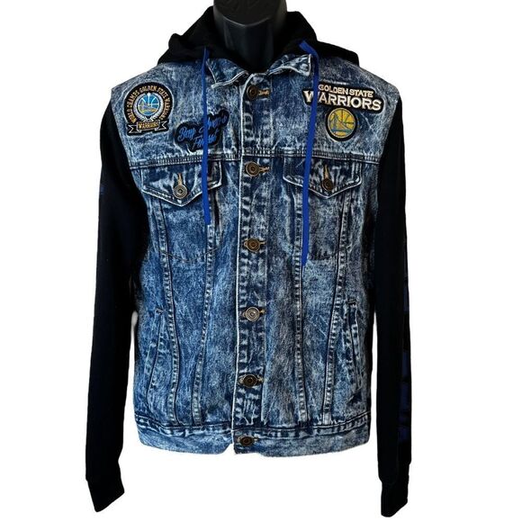 Golden State Warriors Jean Hooded Jacket - Picture 1 of 11
